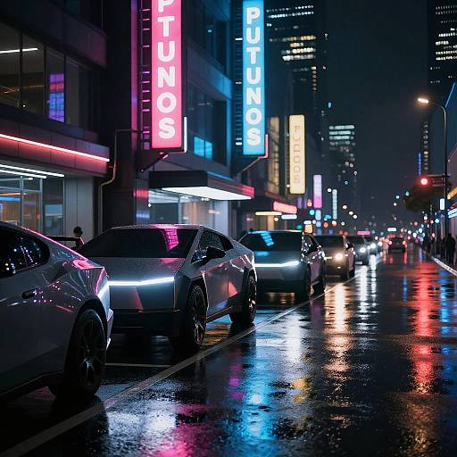 Cyberpunk Truenos Neon Nightscape