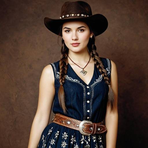 Young Woman in Cowboy Outfit