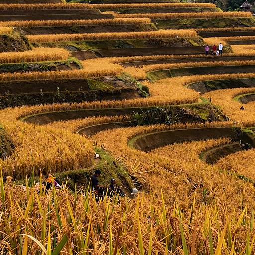 Biohacked Balinese Rice Terrace Landscape