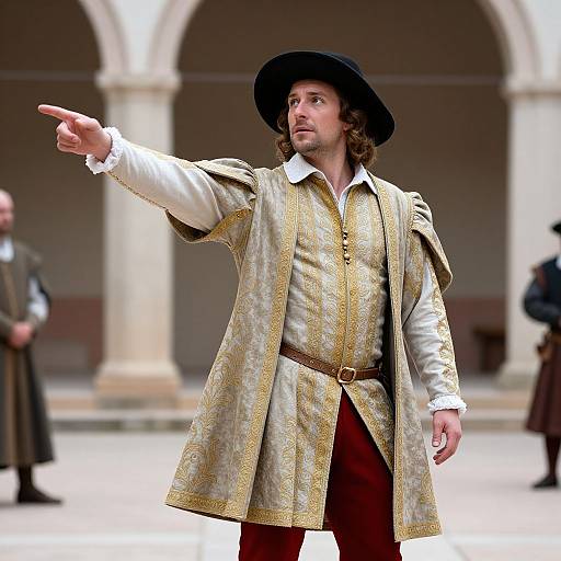 Renaissance Man in Dramatic Reenactment