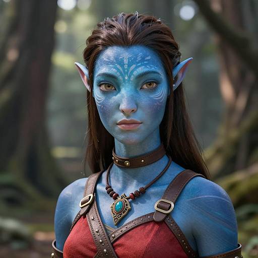 Realistic Elf Woman in Fantasy Costume