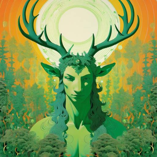 Chaotic Portrait of Cernunnos in Dimension