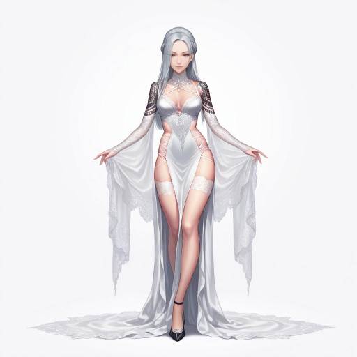 Elegant Sorceress in Lingerie Portrait Elegant Sorceress in Lingerie Portrait