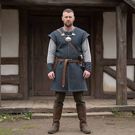 Viking Larp Costume in Medieval Setting