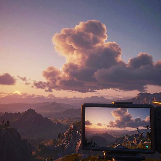 Sunset Mountain Skybox for Games