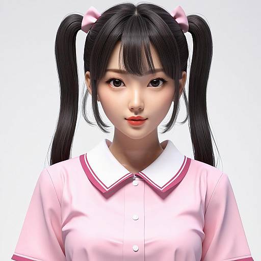 Anime Girl with Short Twintails