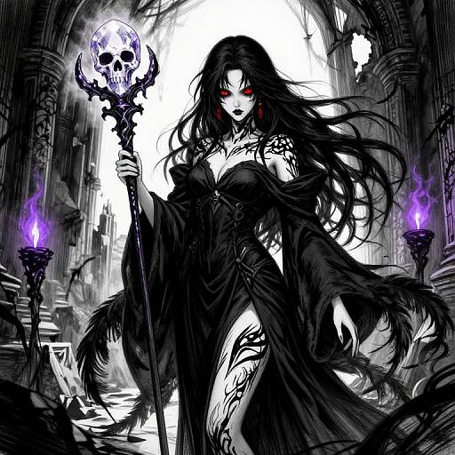 Shadow Priestess in Crumbling Temple