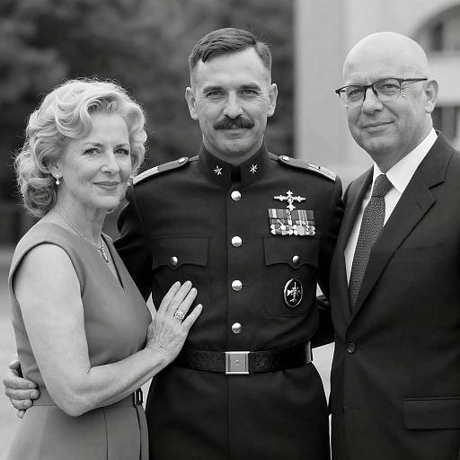 Classic Military Portrait in Black and White