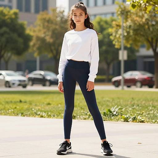 Confident Teen in Urban Park