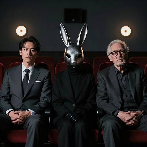 Mysterious Trio in Dark Theater