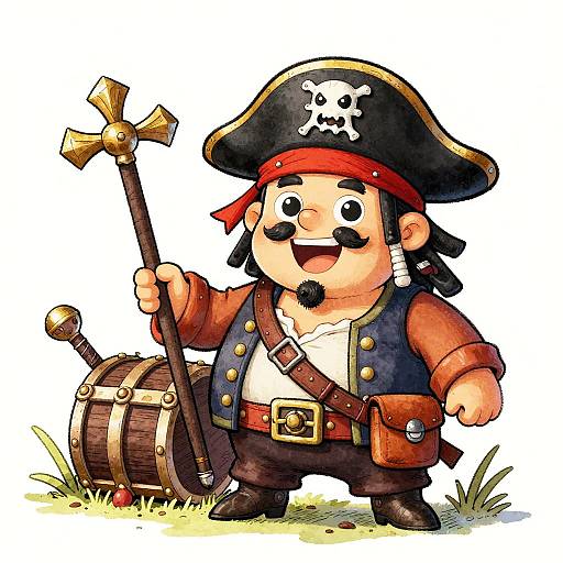 Exaggerated Cartoon Pirate Adventure