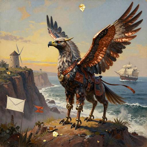 Nomadic Gryphon Courier on Cliffside Air-Route