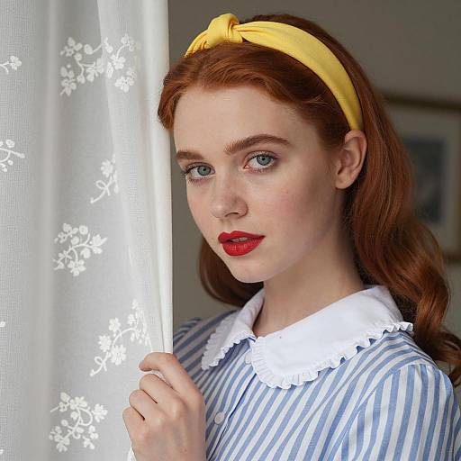 1940s Glamour: Young Woman Close-Up