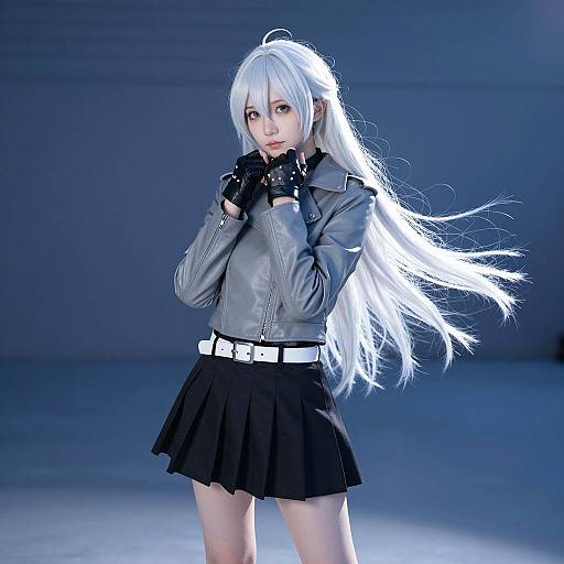 Elegant Cosplayer in Dramatic Lighting