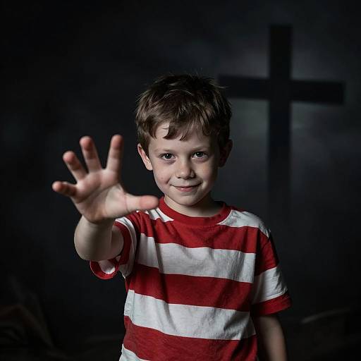 Dark Portrait of a Young Boy