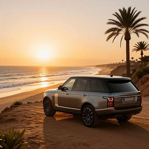 Luxury Range Rover on Moroccan Cliffside
