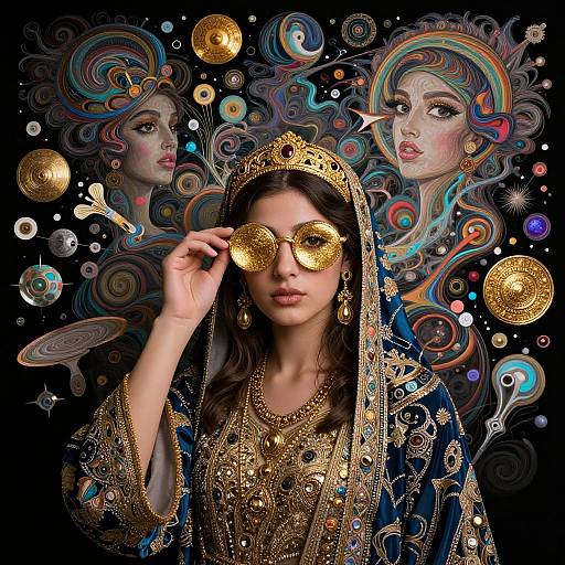 Hyperrealistic Persian Art Portrait