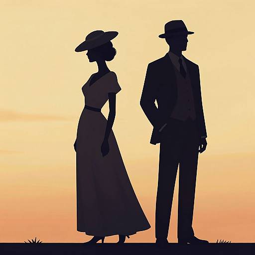 Elegant Silhouettes in Golden Hour