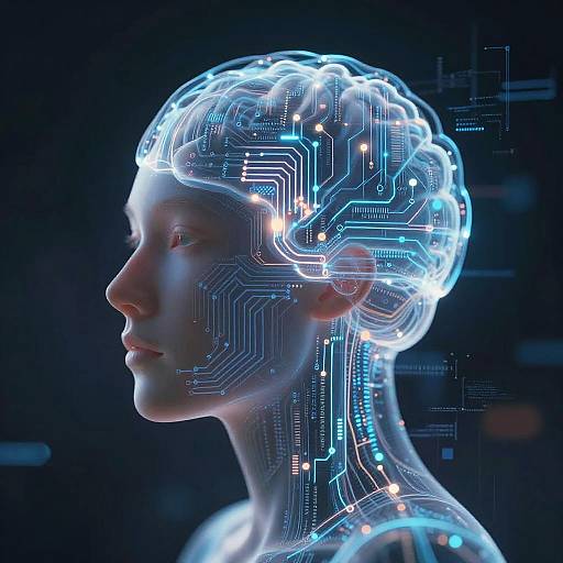 Ethereal AI-Infused Human Portrait