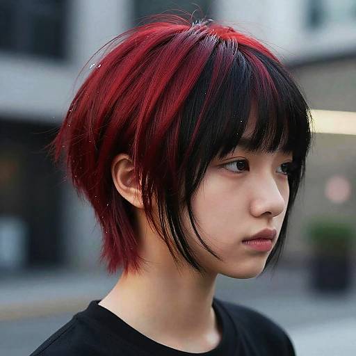 Edgy Two-Tone Hair Portrait