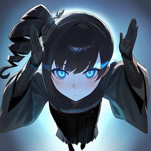 Illustration of Ancient destroyer oni, kantai collection in the style of Suisogenshi