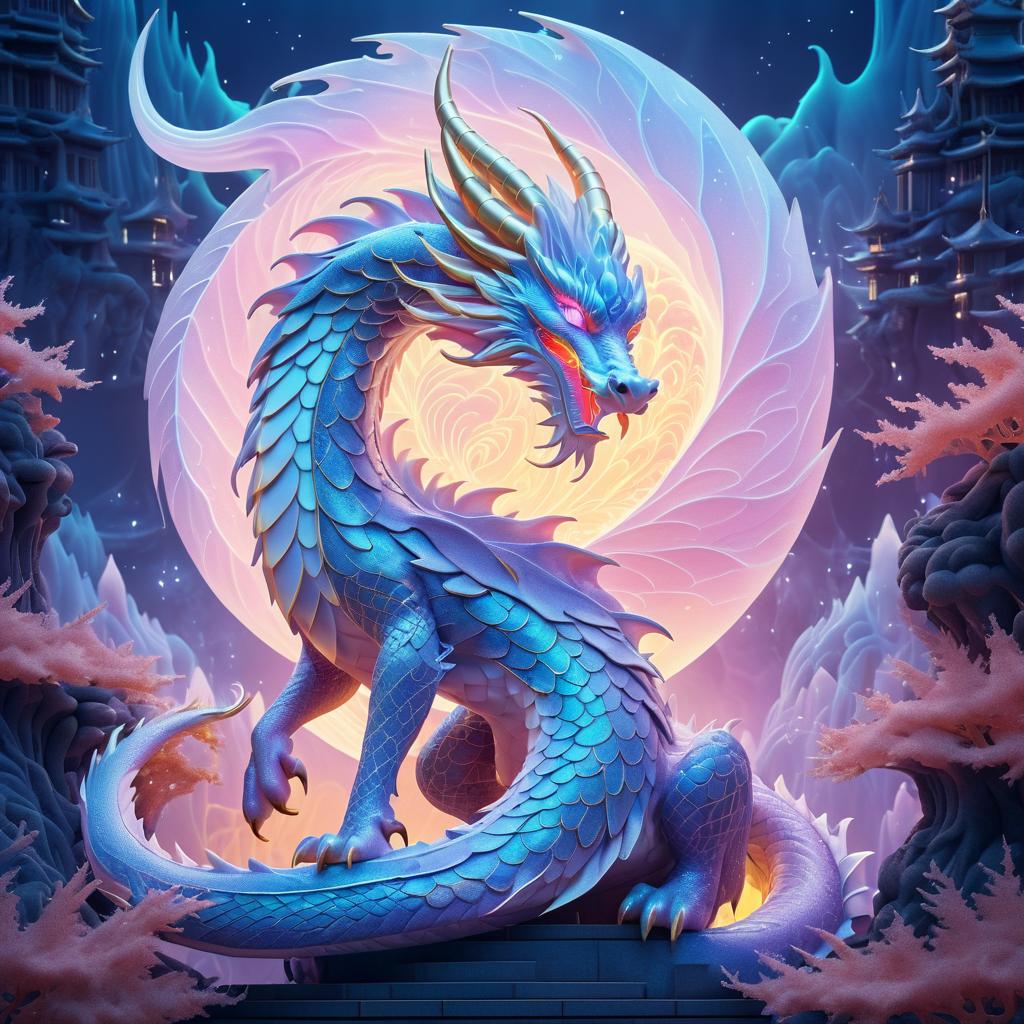 Ethereal Dragon in Dreamlike Fantasy Art