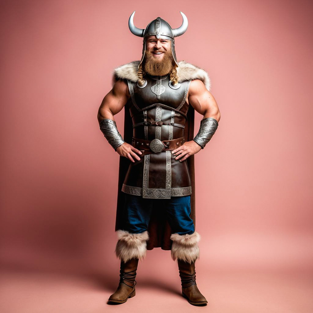 Viking Character Portrait in Studio Setting