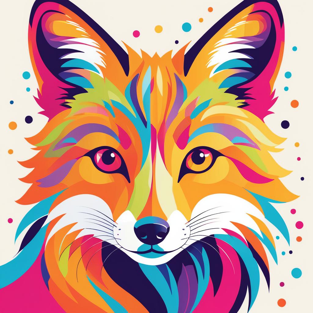 Vibrant Fox Vector Illustration Design