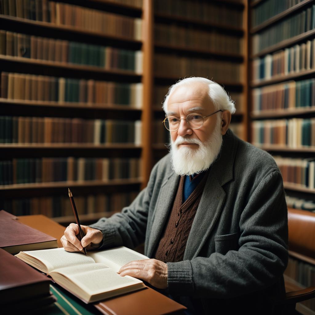 Cinematic Portrait of an Elderly Scholar