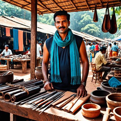 Artisanal Leather Craftsman at Goan Market