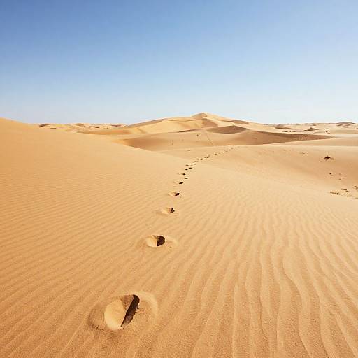 Solitary Desert Footprints and Dreams