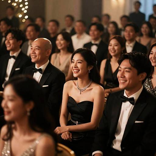 Elegant Evening Gathering in Dim Light