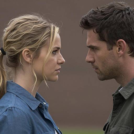 Intense Standoff Between Man and Woman