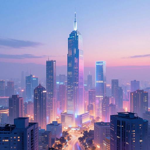 Futuristic AI Cityscape Artwork