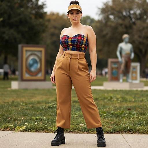 Stocky Woman in Camera Obscura Style