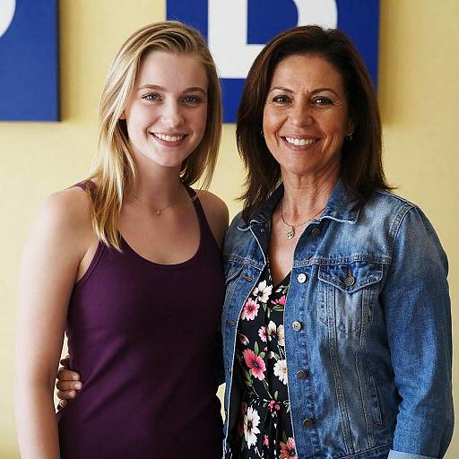 Two Women Smiling Together