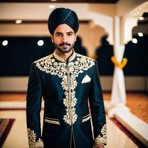 Stylish Desi Groom Outfit Portrait