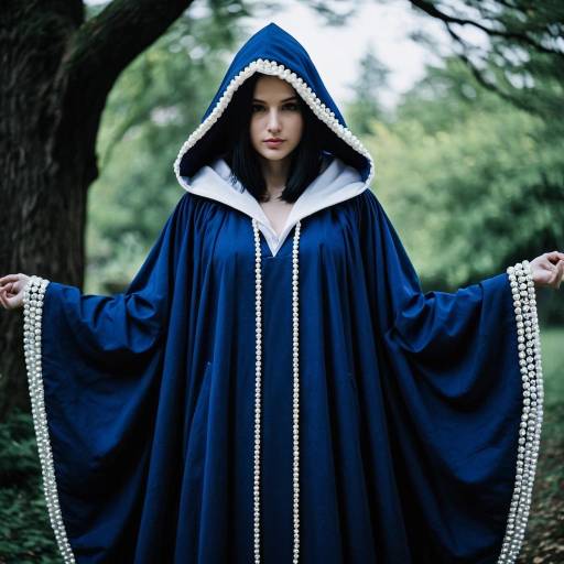 Dark Blue Death Cosplay Costume with Bokeh