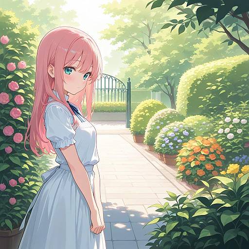 Masterpiece Portrait of Girl in Garden