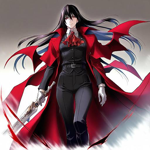 Illustration of Alucard (hellsing), hellsing in the style of Norizou type-r