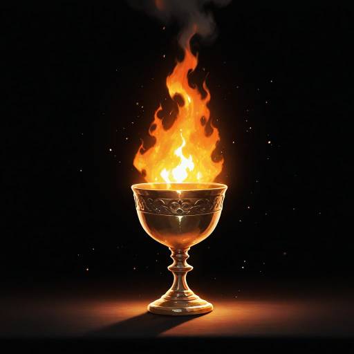 Intricate Still Life with Chalice and Fire Intricate Still Life with Chalice and Fire