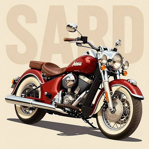 Vintage Indian Chief Motorcycle Poster