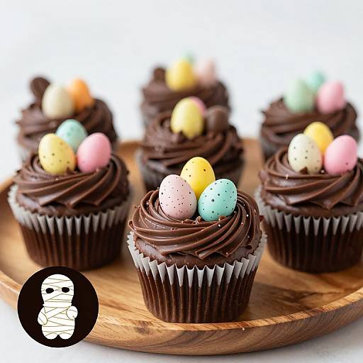 Chocolate Easter Nest Cupcakes Front Shot