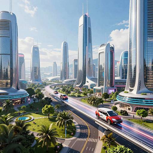 Futuristic Utopian Cityscape