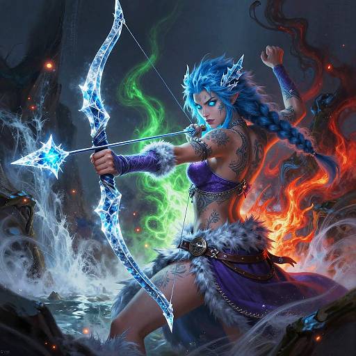 Frost Archer Woman with Crystal Bow