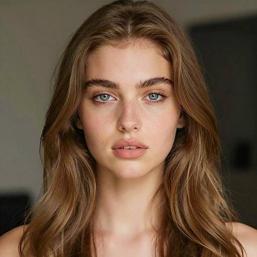 Portrait of a Young Woman with Brown Hair