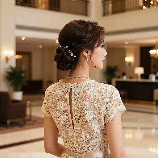 Elegant Woman with Micro Bangs