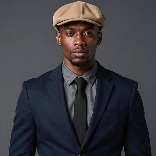 Stylish Navy Chinos Portrait of a Man