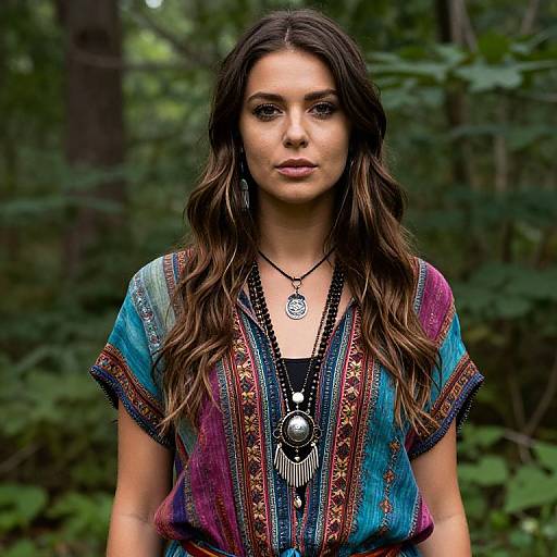 DIY Hippie Girl in Colorful Woods