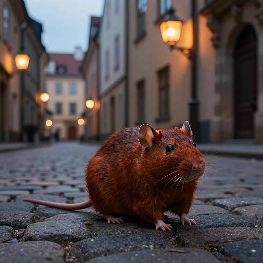 Red-Haired Rat in Old Town